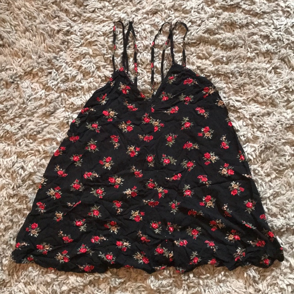 Brandy Melville Floral Flowy Double Strap Tank